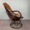 Vintage Manou Rattan Swivel Chair, 1970s 5