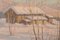 Einar Krüger, Postimpressionistische Schneelandschaft, 1950er, Öl auf Karton, Gerahmt 5