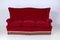 Vintage Sofa in Red Velvet, 1950s 1