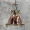 Industrial Copper & Brass Cargo Directional Ceiling Light attributed to Wiska, 1970s 10