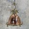 Industrial Copper & Brass Cargo Directional Ceiling Light attributed to Wiska, 1970s 3