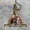 Industrial Copper & Brass Cargo Directional Ceiling Light attributed to Wiska, 1970s 2