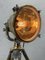 Late 20th Century Japanese Brass Searchlight & British Wooden Tripod Floor Lamp, 1980s 3