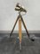 Late 20th Century Japanese Brass Searchlight & British Wooden Tripod Floor Lamp, 1980s 12