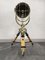 Japanese Industrial Brass Signalling Tripod Floor Lamp by Shonan Kosakusho, 1980s 14