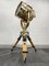 Japanese Industrial Brass Signalling Tripod Floor Lamp by Shonan Kosakusho, 1980s 1