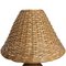 Rattan Korbgeflecht Tischlampe, Niederländisch, 1970er 11