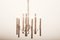 Lustre Orbit à 9 Lampes en Métal Chromé avec Panneaux Latéraux en Bakélite Crème par Gaetano Sciolari, 1960s ou 1970s 3