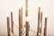 Lampadario Orbit a 9 luci in metallo cromato con pannelli laterali in bachelite color crema di Gaetano Sciolari, anni '60 o '70, Immagine 4