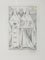 Aldo Galli, Three Kings, 1965, Pencil on Paper, Framed 2