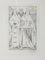 Aldo Galli, Three Kings, 1965, Pencil on Paper, Framed, Image 2