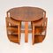 Art Deco Walnut Nesting Coffee Table, 1930s, Set of 3, Image 3