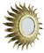 Mid-Century Spanish Sunburst Ceiling Light or Wall Sconce in Glass & Gilt Metal, 1960s 3