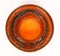 Bol Fat Lava Modèle 0510-30 Mid-Century en Céramique Orange Vif et Noire de Carstens Tönnieshof 1
