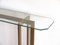 Modernist Brass & Glass Console Table & Mirror. 1970s, Set of 2 7