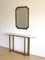 Modernist Brass & Glass Console Table & Mirror. 1970s, Set of 2 2