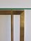 Modernist Brass & Glass Console Table & Mirror. 1970s, Set of 2 6