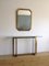 Modernist Brass & Glass Console Table & Mirror. 1970s, Set of 2 11
