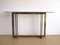 Modernist Brass & Glass Console Table & Mirror. 1970s, Set of 2 4