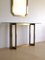 Modernist Brass & Glass Console Table & Mirror. 1970s, Set of 2 13