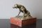 Figura de perro de caza de bronce, siglo XIX, Imagen 9