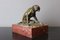 Figura de perro de caza de bronce, siglo XIX, Imagen 8