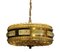 Crystal and Brass Chandelier by Carl Fagerlund for Orrefors, 1950s, Image 1