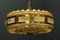 Crystal and Brass Chandelier by Carl Fagerlund for Orrefors, 1950s, Image 9