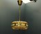 Crystal and Brass Chandelier by Carl Fagerlund for Orrefors, 1950s 2