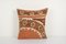 19th Century Turkish Brown Suzani Bench Cushion Cover 1