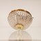 Art Deco Gold and Clear Crystal Bag Chandelier Flush Mount, 1930s 4