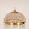 Art Deco Gold and Clear Crystal Bag Chandelier Flush Mount, 1930s 8