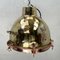 Japanese Industrial Brass, Copper & Glass Dome Pendant Light, 1968, Image 9