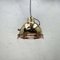 Japanese Industrial Brass, Copper & Glass Dome Pendant Light, 1968 14