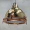 Japanese Industrial Brass, Copper & Glass Dome Pendant Light, 1968 1