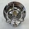 Italian Cast Aluminum Flameproof Cantilever Wall Sconce with Cage & Glass, 1985 6
