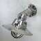 Italian Cast Aluminum Flameproof Cantilever Wall Sconce with Shade & Cage, 1985 9