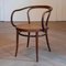 Bentwood & Rattan No. 209 Armchairs from Ligna, 1970s, Set of 4 2