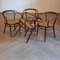 Bentwood & Rattan No. 209 Armchairs from Ligna, 1970s, Set of 4 3