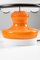 Orange and White Glass Table Lamp with Double Lighting 2