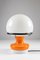 Orange and White Glass Table Lamp with Double Lighting 1