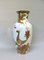 White Gold Porcelain Serenade Floor Vase from Ak Emperor, W. Germany, 1970s, Image 1