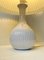 Danish White Ceramic Fluted Table Lamp by Einar Johansen for Søholm 3