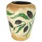 White and Green Painted Ceramic Vase, France 1977 1
