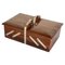 Caja de juegos de madera satinada y ébano marrón de Macassar, años 40, Imagen 1