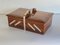 Caja de juegos de madera satinada y ébano marrón de Macassar, años 40, Imagen 2