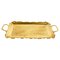 Art Deco Gold Brass Platter, France, 1940s 1