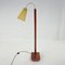 Lámpara de pie de madera y latón, años 50, Imagen 4