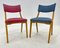 Vintage Red and blue Chairs, Germany, 1960s, Set of 2 2