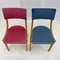 Vintage Stühle in Rot & Blau, Deutschland, 1960er, 2er Set 6